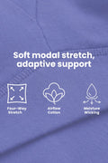 Fixed Padded Modal Maternity Bra with Support - Royal Blue