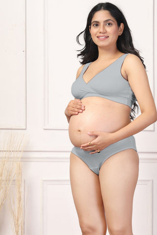 247 Light Grey Padded Maternity Feeding Bra