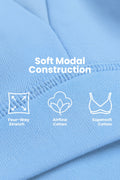 Fixed Padded Modal Maternity Bra with Support - Mist