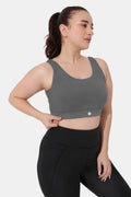 Sculpt & Lift Cotton Sports Bra - Grey