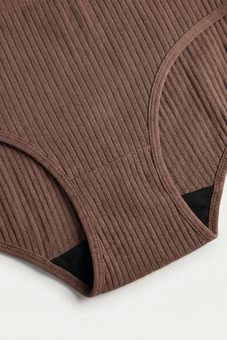 Sera Broad Rib Mid Rise Hipster - Mocha