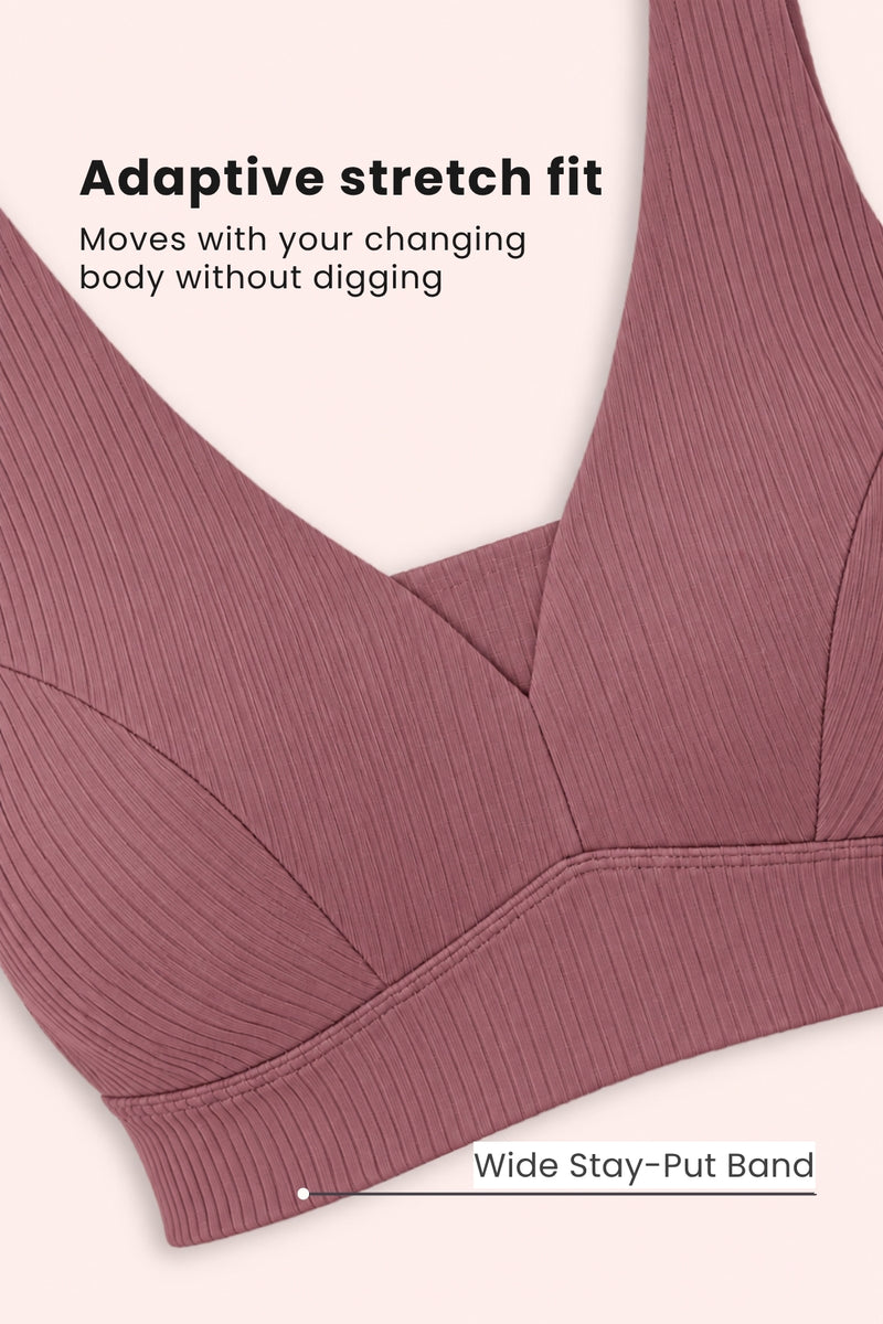 Natural Shape Wide Rib Bra - Blush