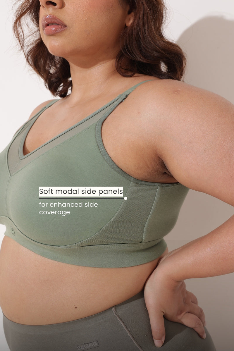 Sculpt & Lift Moulded Bra - Sage Green
