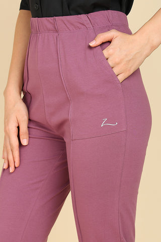 Pleated Pants Cotton Rosewood Maternity Pants (Pregnancy & Postpartum)