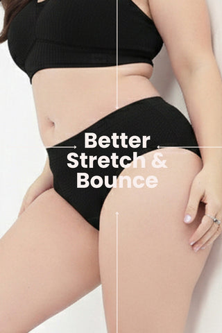 Sera Broad Rib Mid Rise Hipster - Black