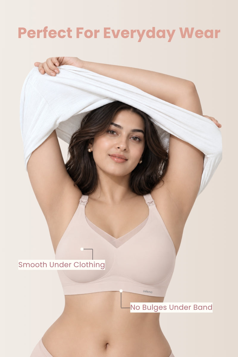 Sculpt & Lift Powermesh Nursing Bra - Blush