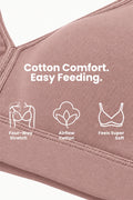 Lira Ribbed Cotton Nursing Padded Bra - Caramel