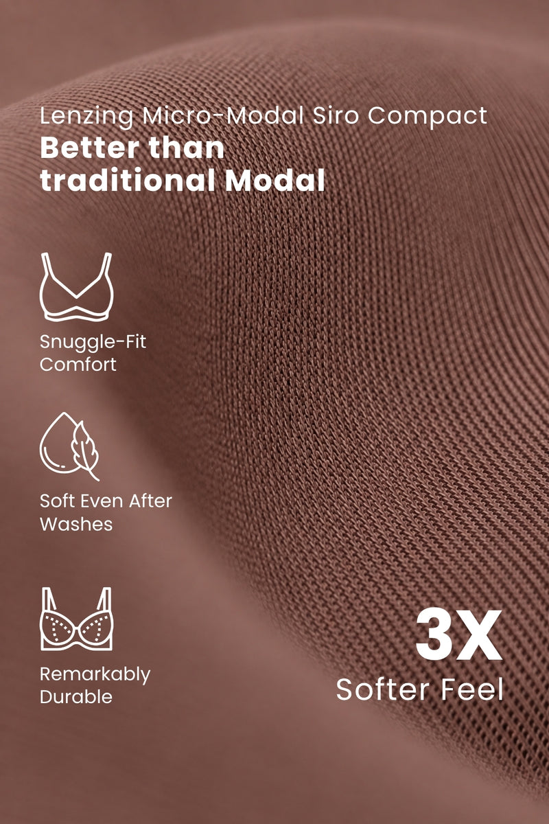 247 (Upgraded) Brown Modal Padded Maternity Feeding Bra