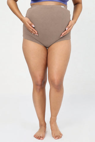 Pregnancy Panty – Over-the-Belly (Rib Textured) - Caramel