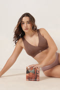 247 (Upgraded) Brown Modal Padded Maternity Feeding Bra