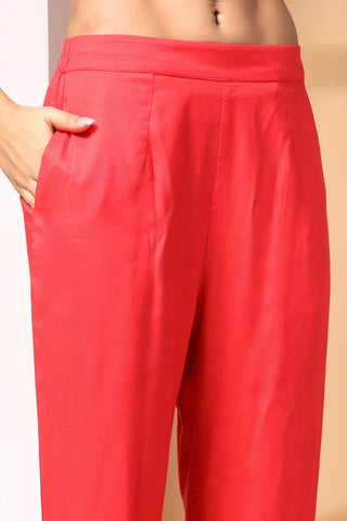 High-quality image of the Rayon texture and finish of the Ocean Oasis And Kurta Set.