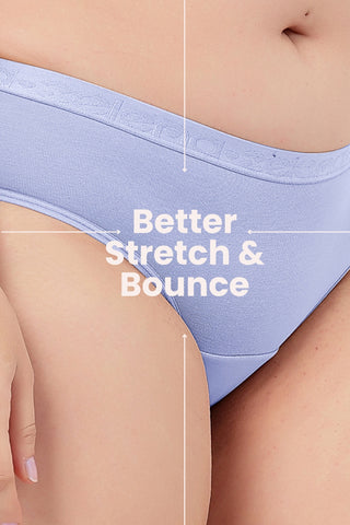 Cotton Cut & Sew Mid-Rise Hipster - M-Blue