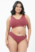Sera Broad Rib Mid Rise Hipster - Blush