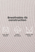 Zena Fine-Rib Bra - Grey Melange