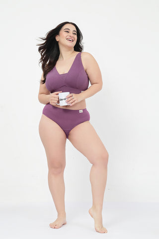 Sera Broad Rib-Bra Pack of 2 - (Lavender & Purple)