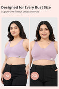 Natural Shape Wide Rib Bra - Lavender
