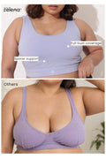 Sculpt & Lift Cotton Sports Bra - M-Blue