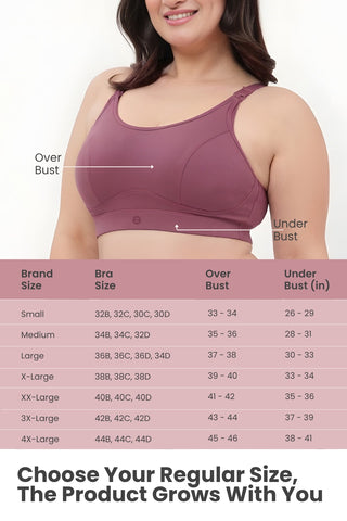 SecureFit Cotton Non-Padded Feeding Bra - Blush