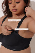 Sculpt & Lift Powermesh Nursing Bra - Onyx