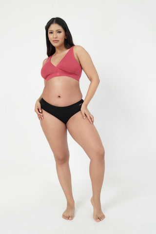 247 (Upgraded) Modal Padded Maternity Feeding Bra - Red