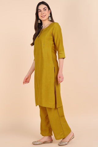 Yellow Maternity Suit Set with Dupatta - House Of Zelena™