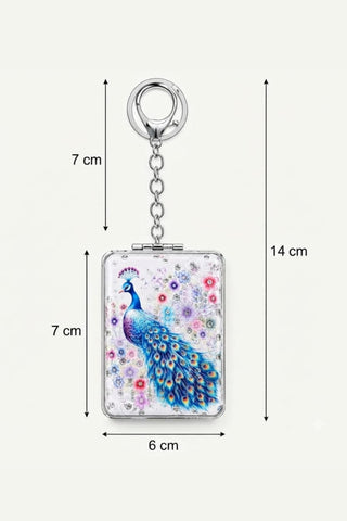 Peacock Mirror Keychain