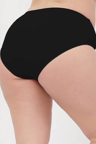 Sera Fine Rib Mid Rise Hipster Pack of 3 - (Blush, Pink, Black)