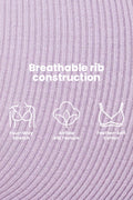 Zena Fine-Rib Bra - Lavender