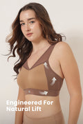 Sculpt & Lift Powermesh Bra - Brown