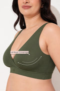 247 (Upgraded) Army Green Modal Padded Maternity Feeding Bra