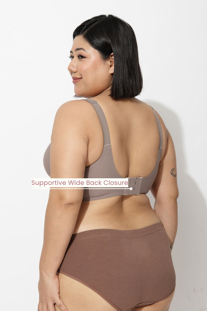 Sculpt & Lift Powermesh Nursing Bra - Chrome