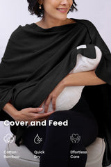 Elena Nursing Cover - Black