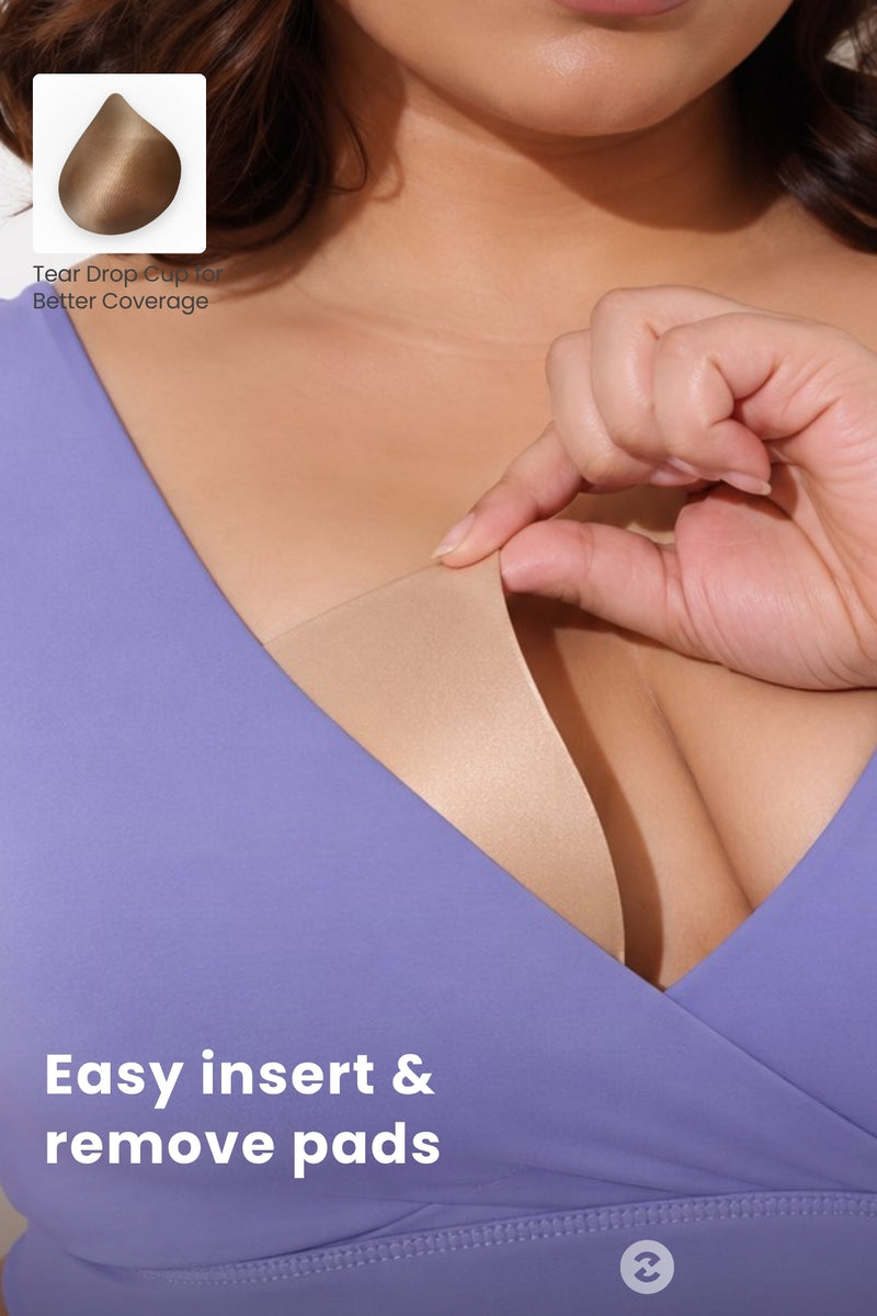247 (Upgraded) Royal Blue Modal Padded Maternity Feeding Bra
