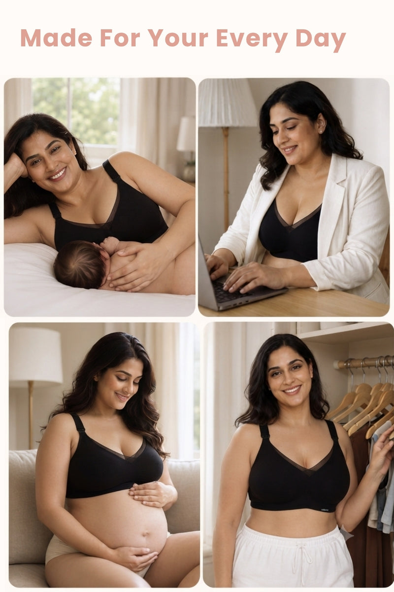 Sculpt & Lift Powermesh Nursing Bra - Chrome