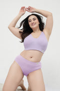 Natural Shape Wide Rib Bra - Lavender