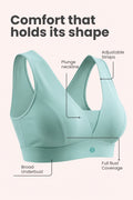 Natural Shape Cotton Bra - Mint