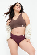 Natural Shape Wide Rib Bra - Mocha
