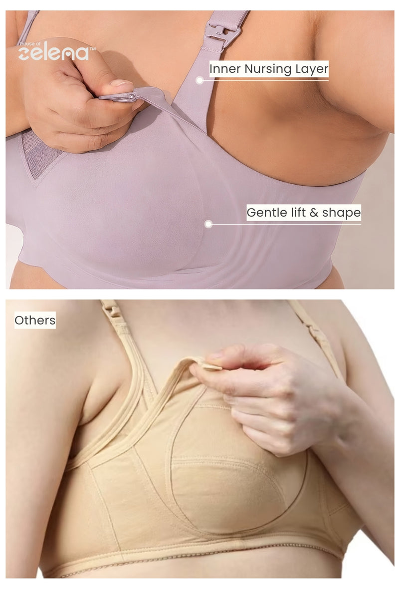 Sculpt & Lift Powermesh Nursing Bra - Lavender