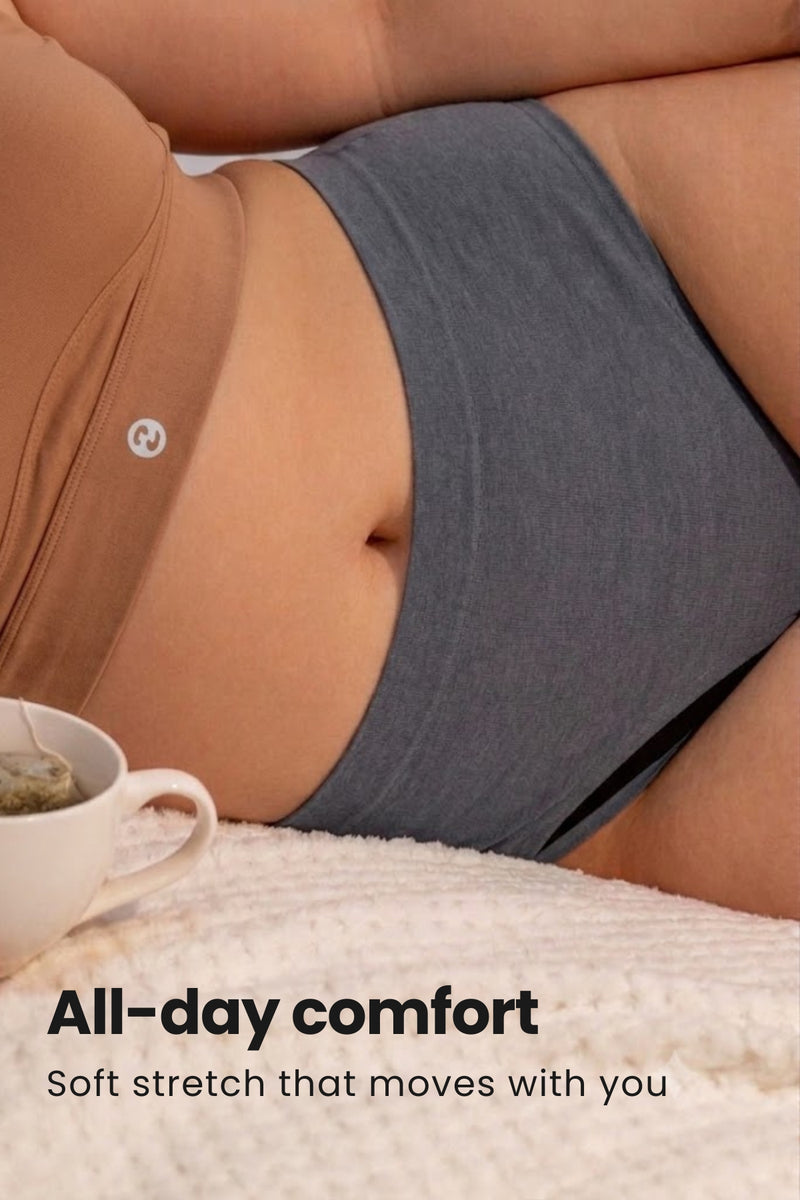 The Invisible Panty (Cotton | Mid Rise | Dark Grey)