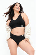 Natural Shape Wide Rib Bra - Black