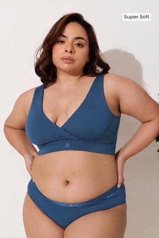 247 (Upgraded) Modal Padded Maternity Feeding Bra - Air Force