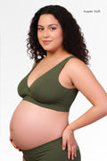 247 (Upgraded) Army Green Modal Padded Maternity Feeding Bra