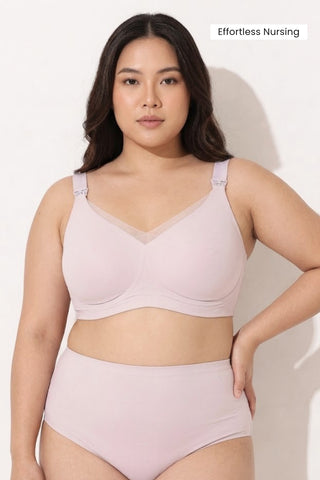 Sculpt & Lift Powermesh Nursing Bra - Blush