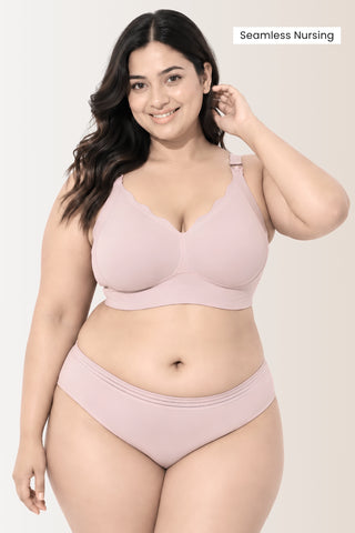 Sculpt & Lift Scallop Nursing Bra - Blush