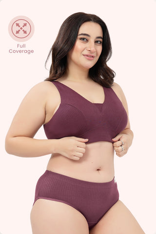 Sera Broad-Rib Bra - Dark Berry