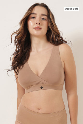 247 (Upgraded) Dark Skin Modal Padded Maternity Feeding Bra