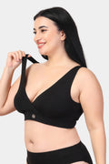 247 (Upgraded) Black Modal Padded Maternity Feeding Bra