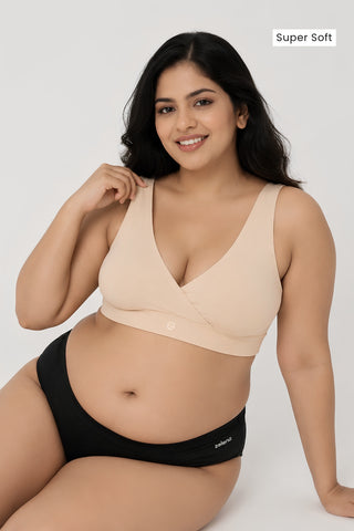 247 (Upgraded) Modal Padded Maternity Feeding Bra - Butter