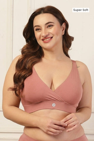 247 Extra Support Cotton Feeding Bra with Adjuster - Caramel