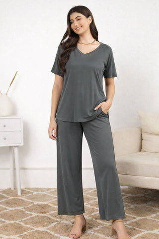 Charcoal Grey Maternity Pajama Set
